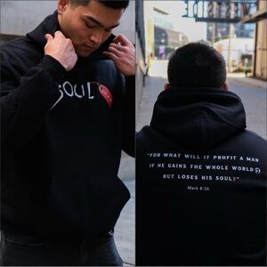 Mark 8:36 Bible Scripture Oversized Hoodie NEW